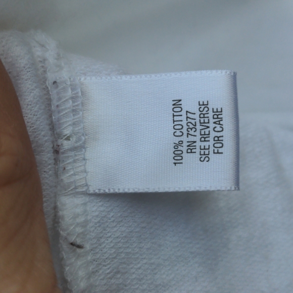 SO Wear It Declare It White Cotton V-Neck Long Sleeve Hoodie - Picture 10 of 10